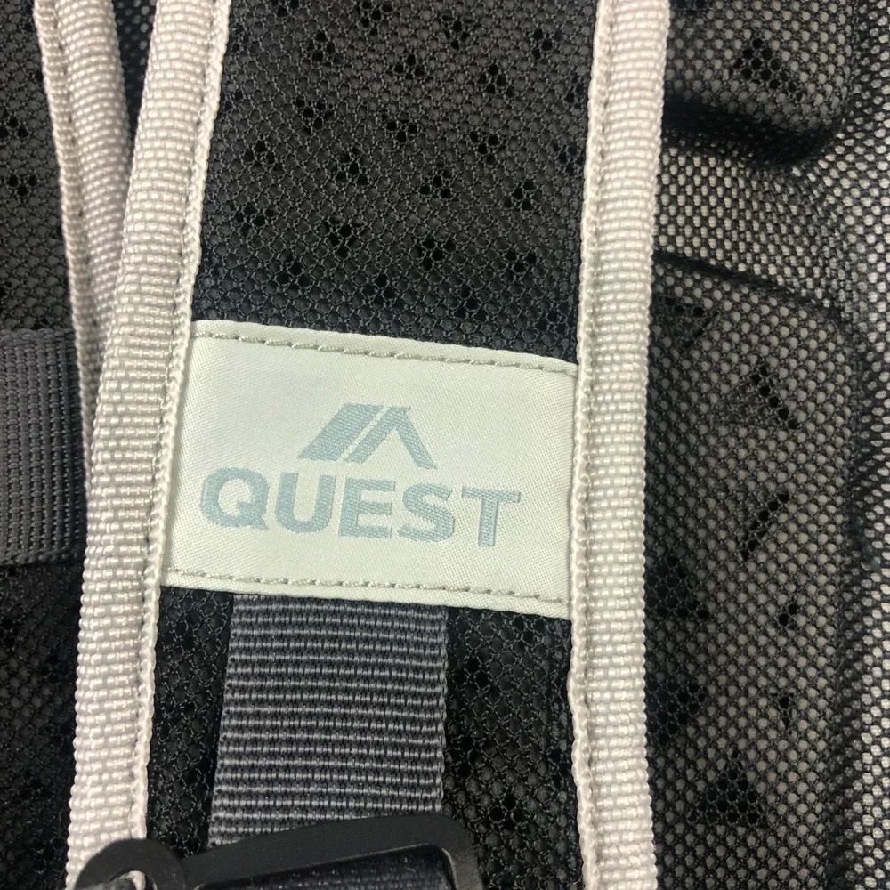 Quest Hydration Backpack Light Gray Hiking Pack with 2 Liter/72 oz Water Bladder